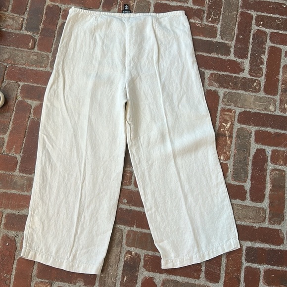 Eileen Fisher Irish Linen Wide Leg Pants - Picture 5 of 5